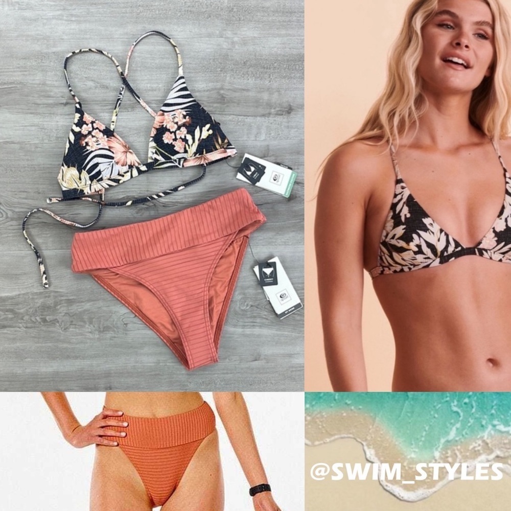 ☀️RIP CURL☀️ PARADISE CALLING X BACK PREMIUM SURF HI WAIST BIKINI SET